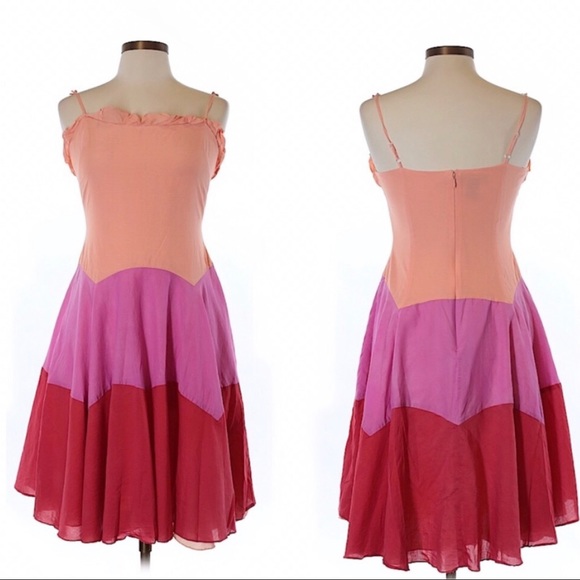 Philip Dicaprio Dresses & Skirts - Philip DiCaprio Color Block Silk Blend Dress Sz 2